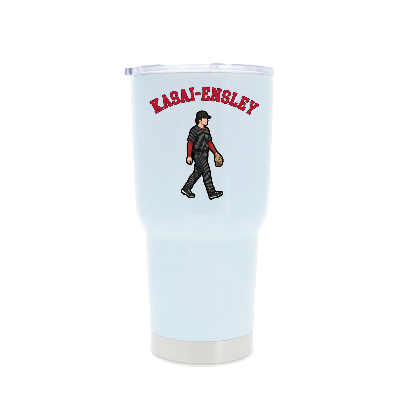 30oz Stainless Steel Tumbler — Shirsey Arch in White