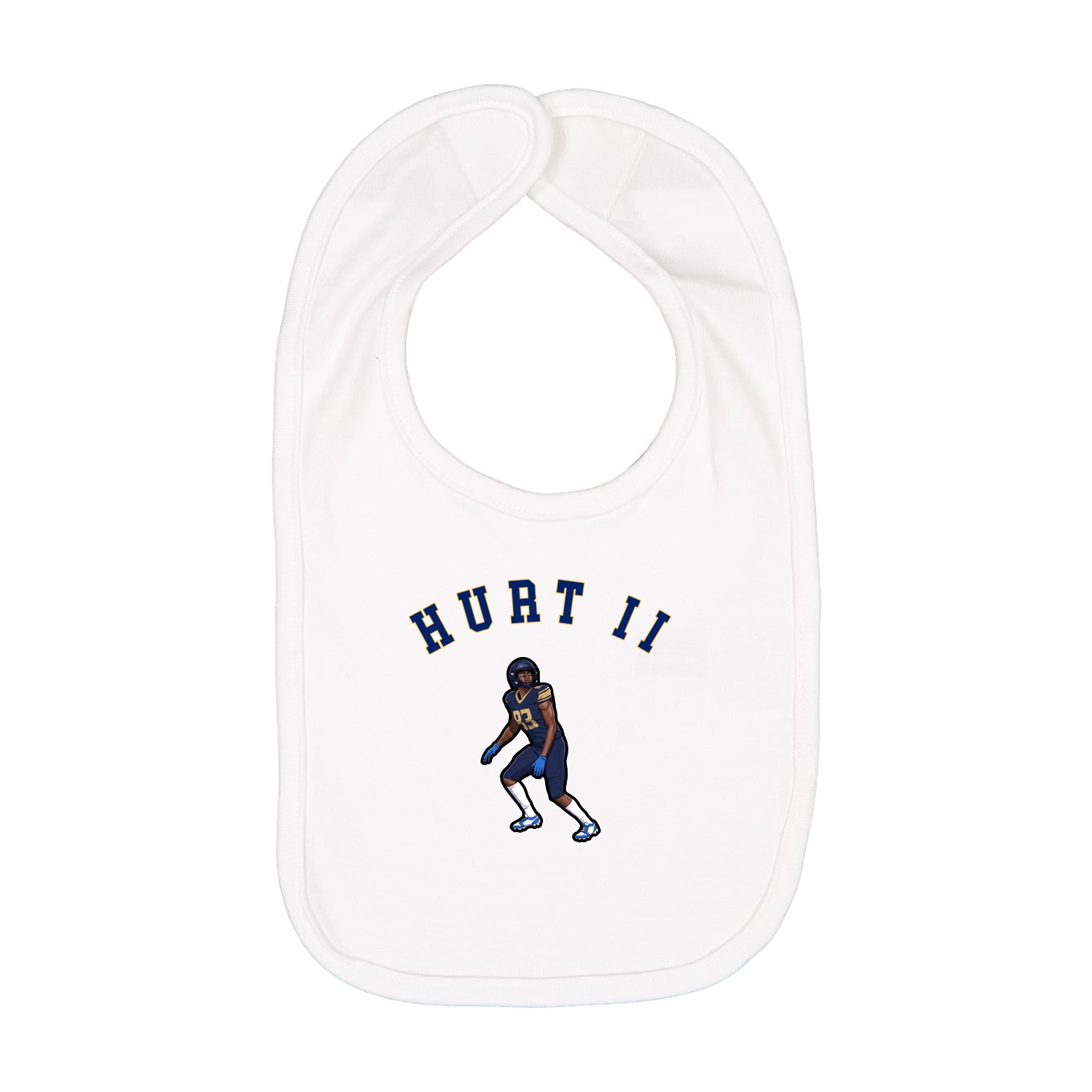 Infant Bib — Shirsey Arch in White