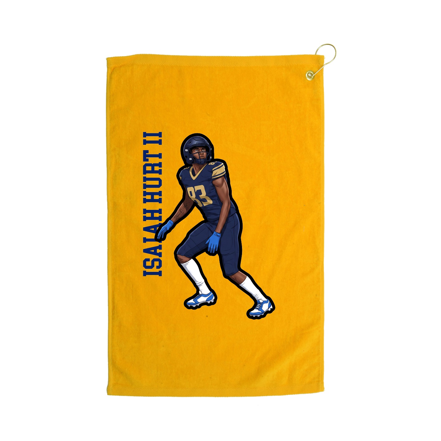 Golf Towel — Name Vertical in Gold