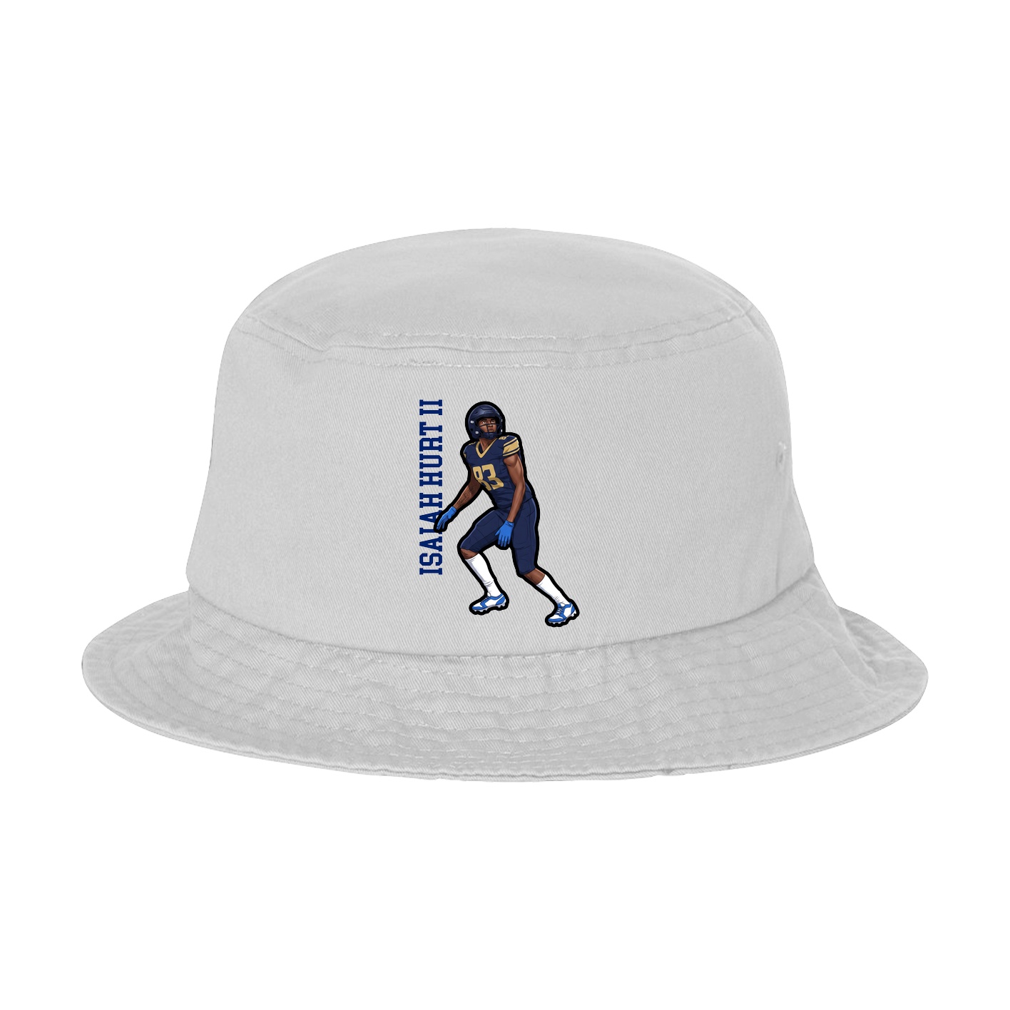 Bucket Cap — Name Vertical in White