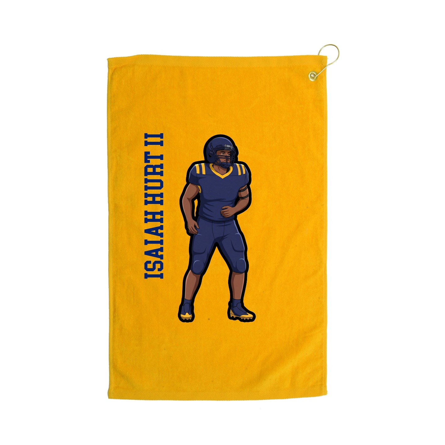 Golf Towel — Name Vertical in Gold