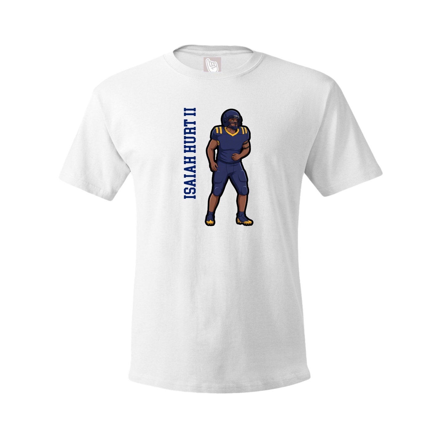 Tee — Name Vertical in White