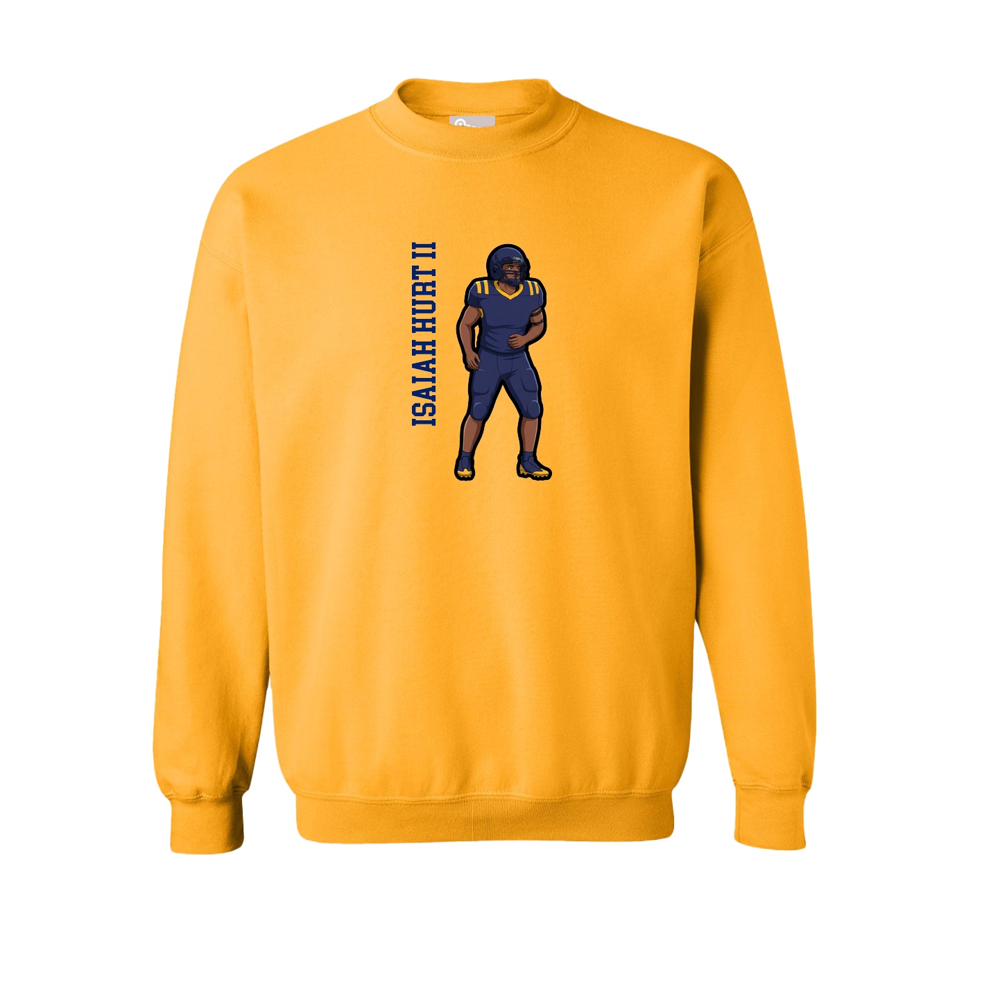 Fleece Crew — Name Vertical in Gold