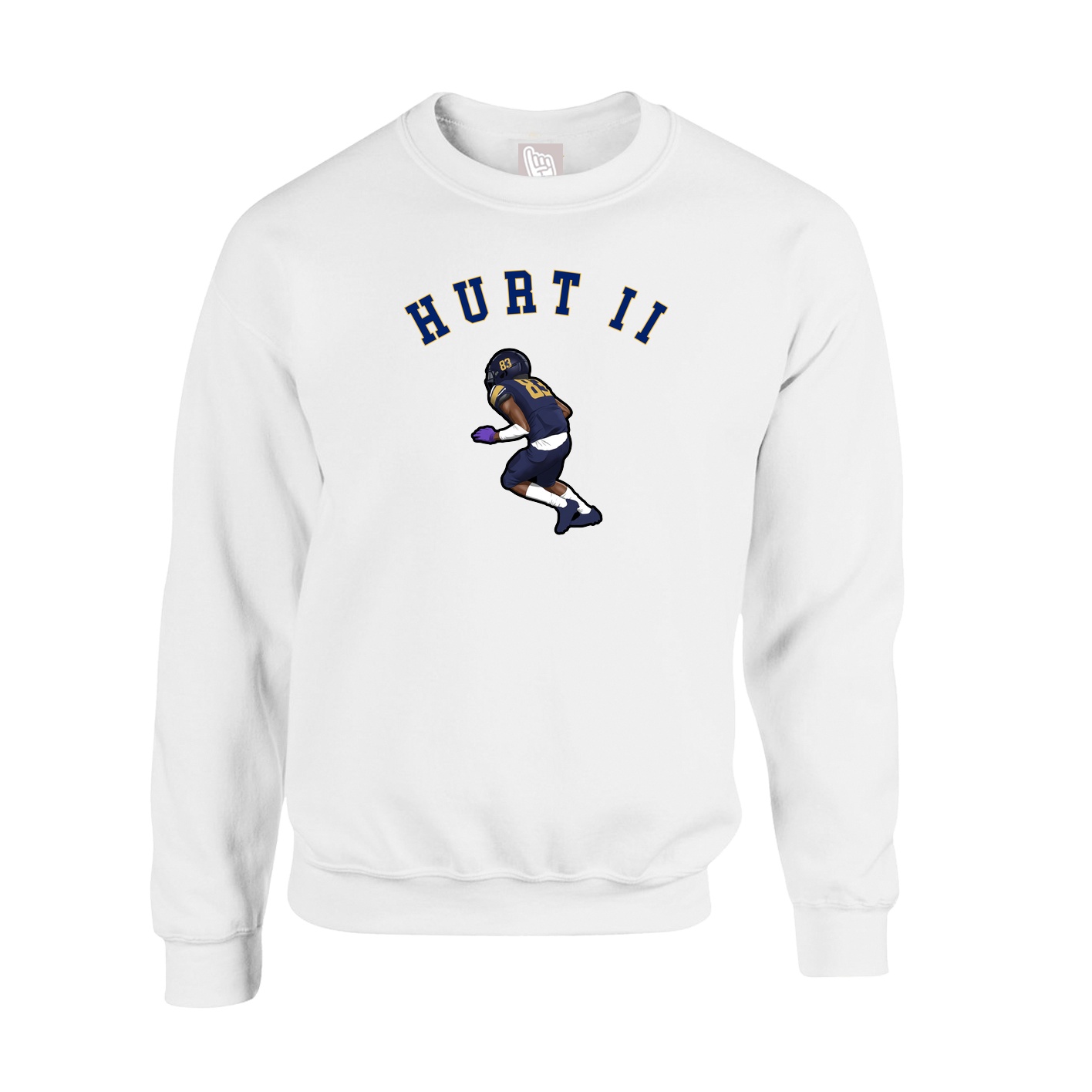 Fleece Crew — Shirsey Arch in White