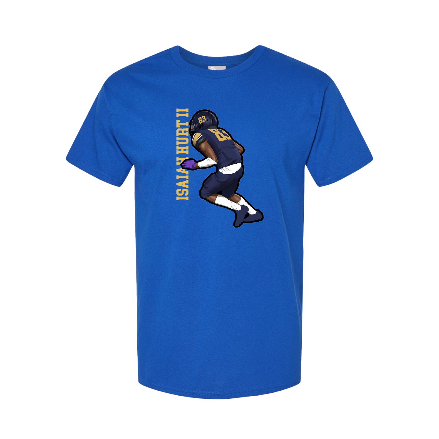 Youth Tee — Name Vertical in Royal