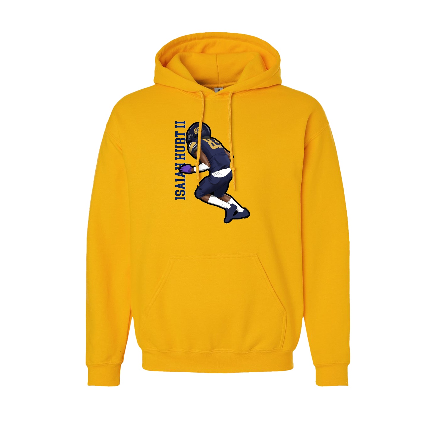 Hoodie — Name Vertical in Gold