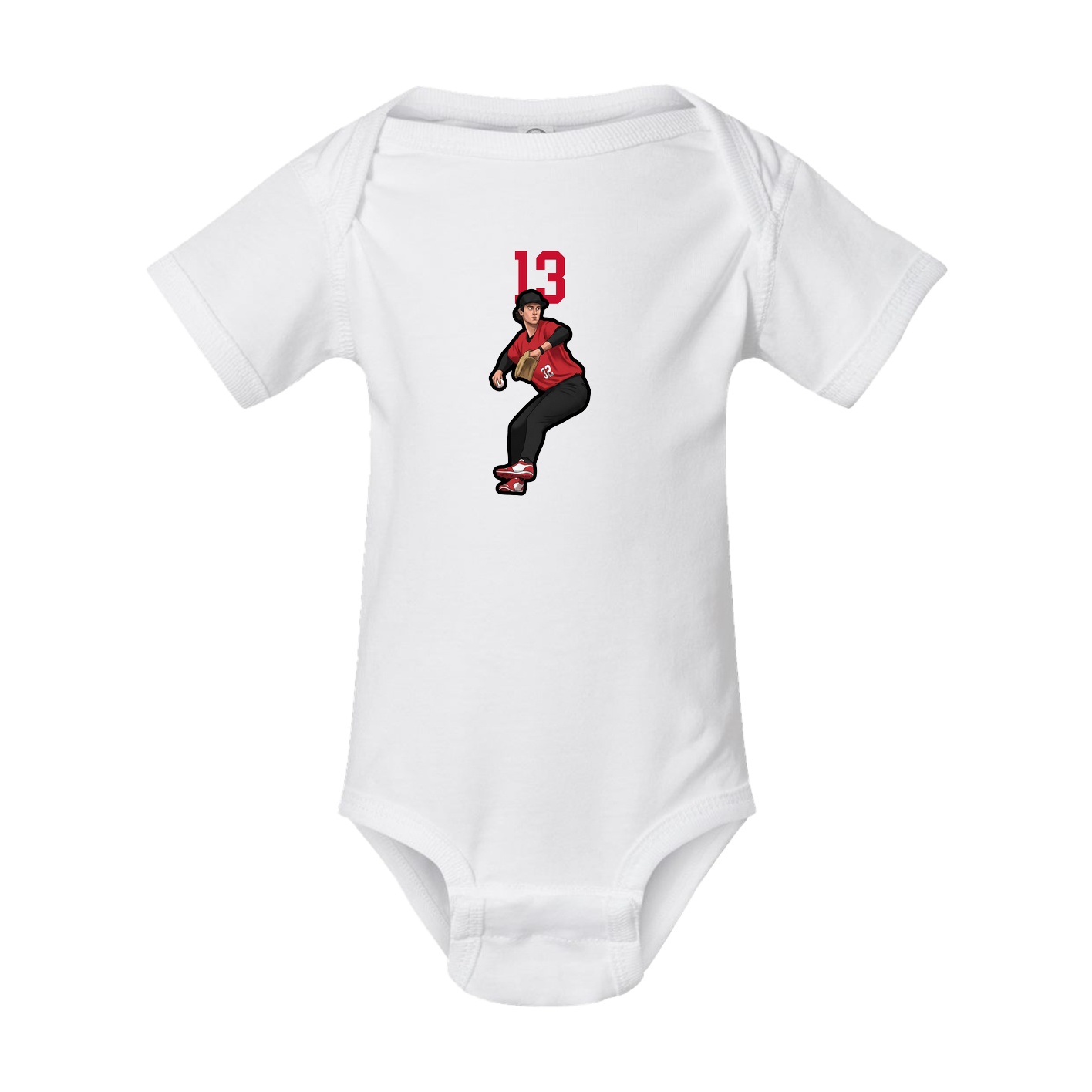 Baby Onesie — Number Top in White