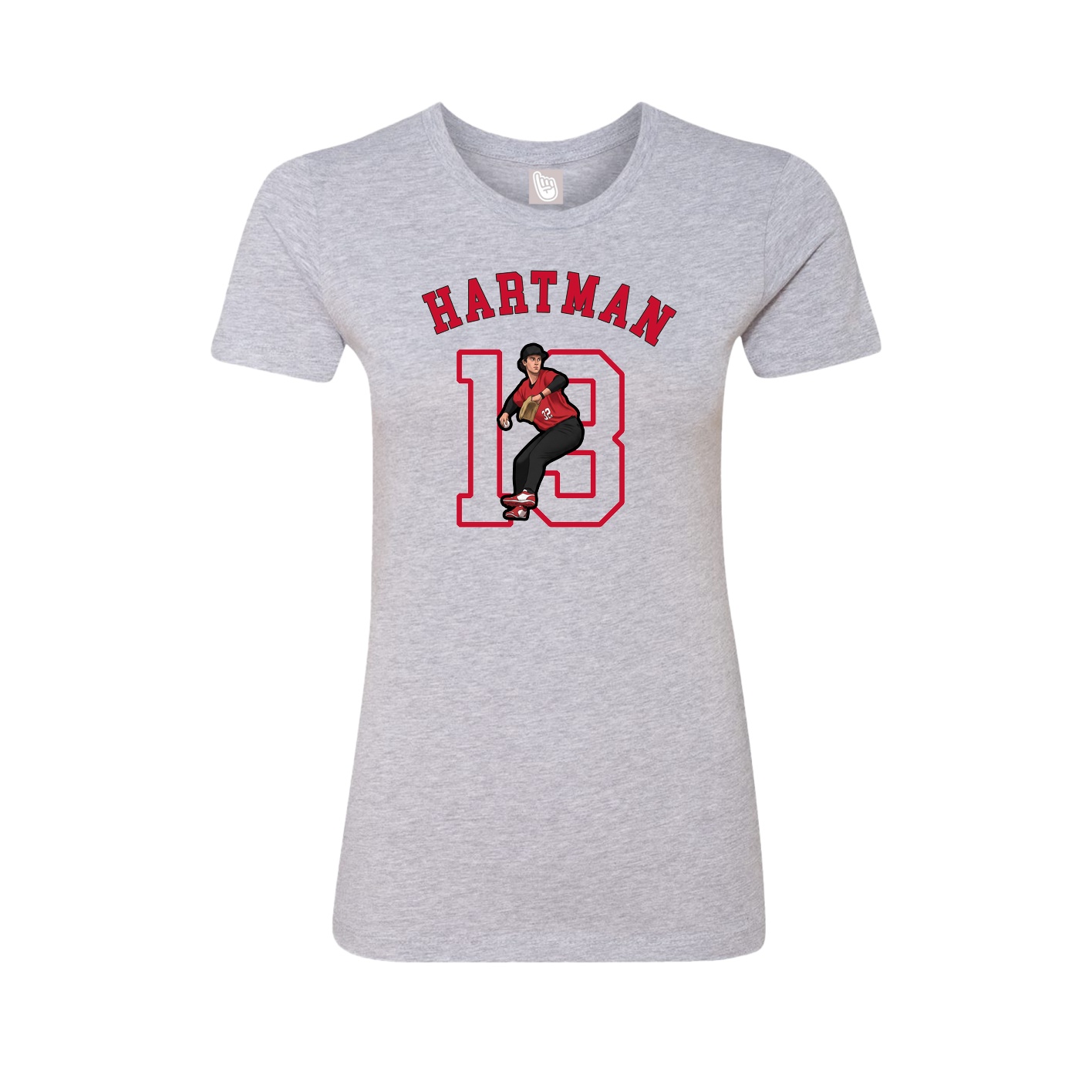 Fitted Women's Tee — Shirsey Arch in Grey