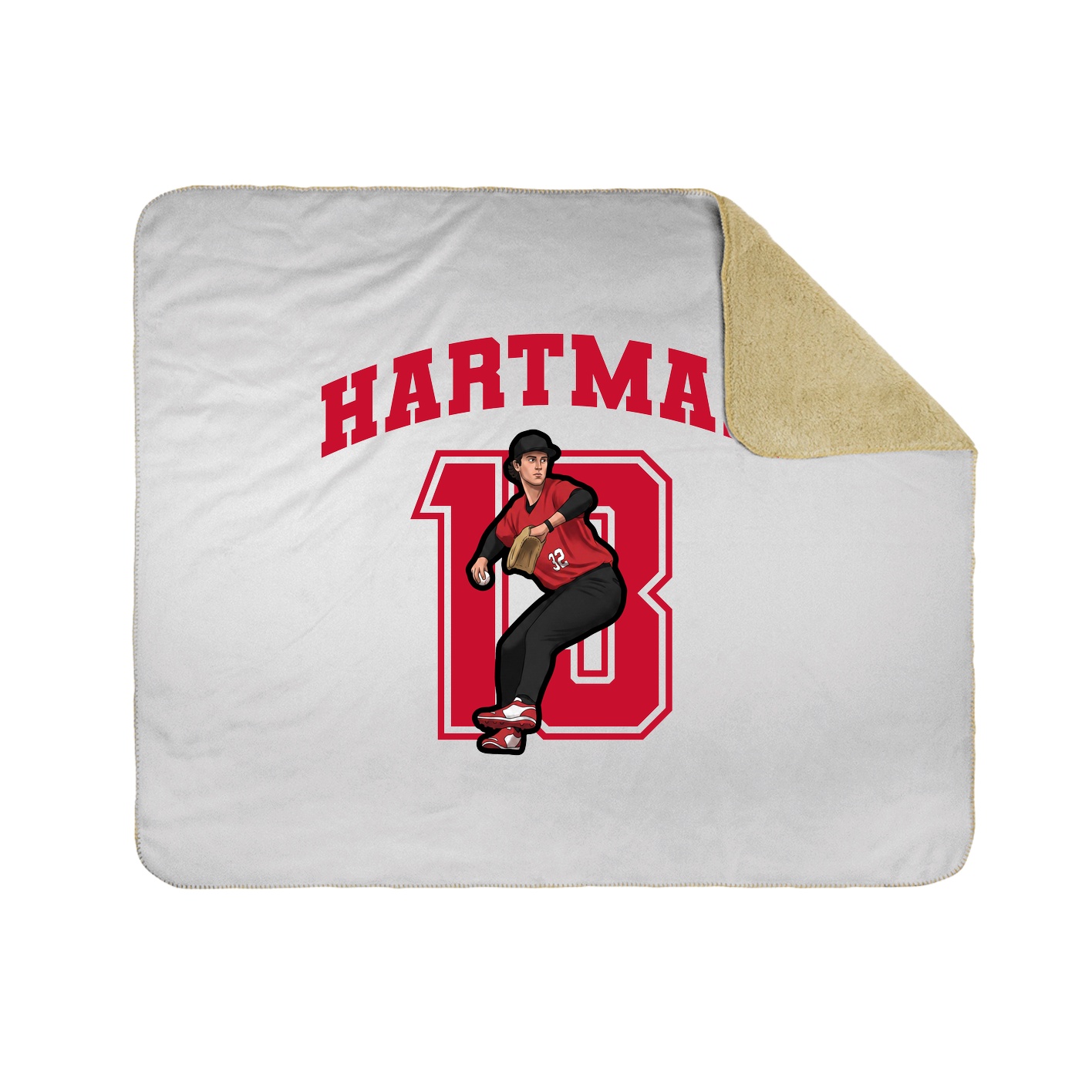 Throw Blanket — Number in White