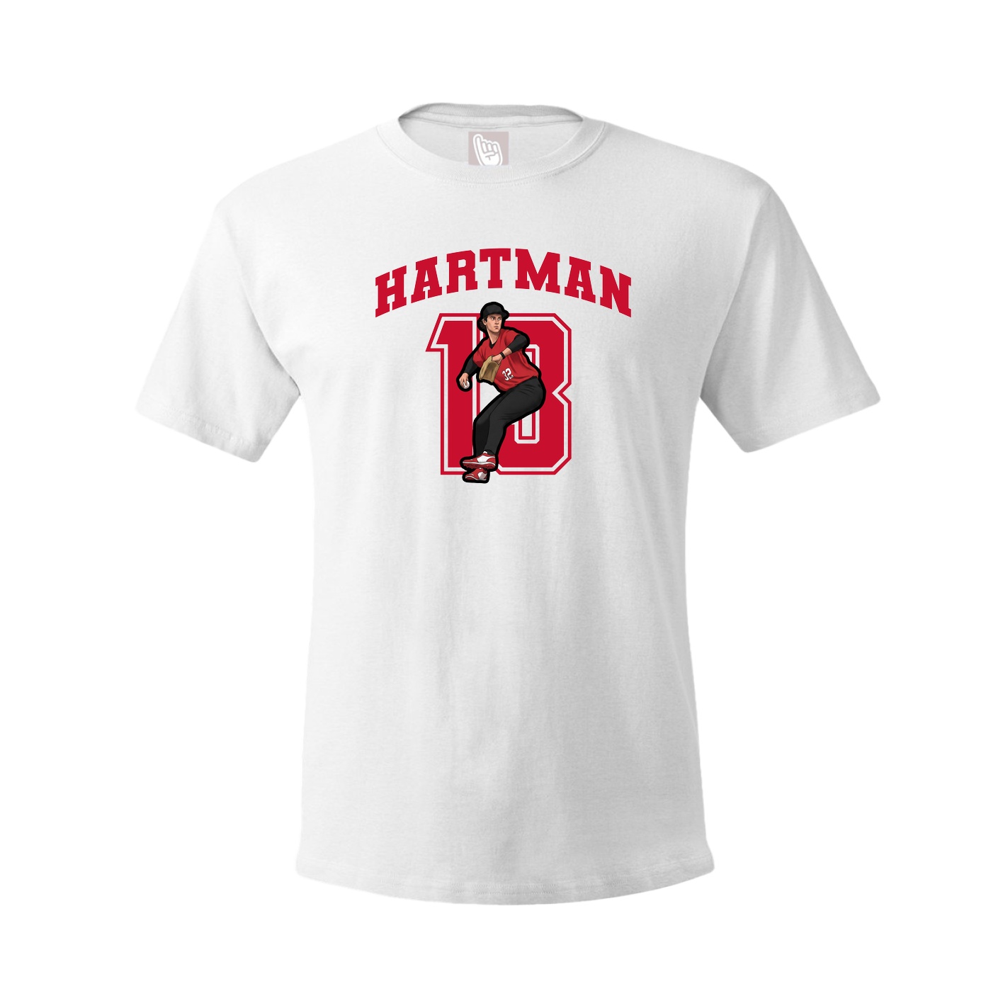 Youth Tee — Number in White