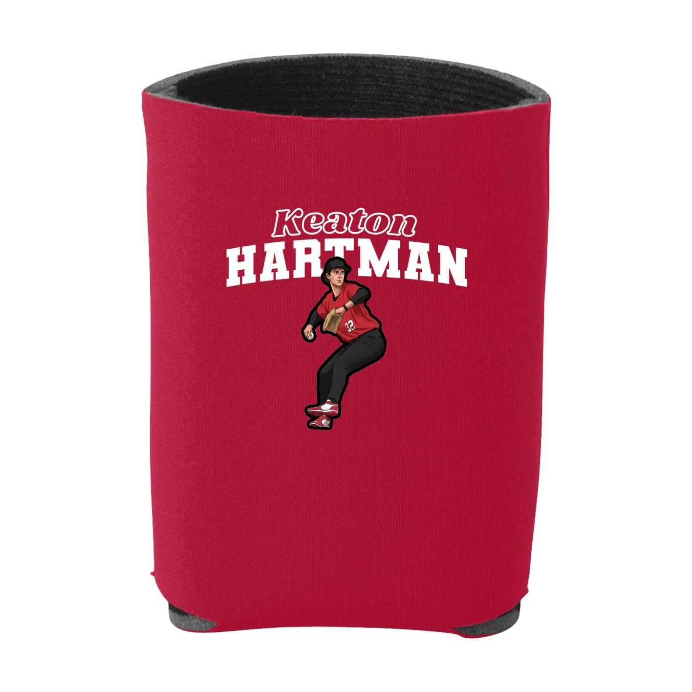 Can Holder — Name Arch in Red
