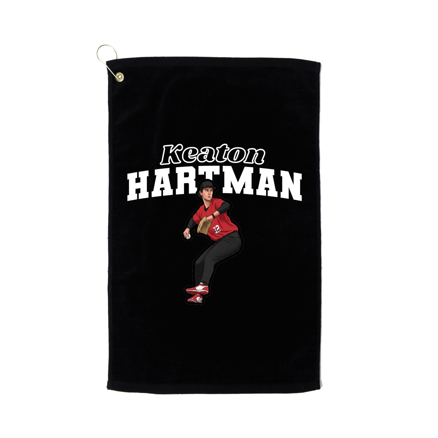 Golf Towel — Name Arch in Black