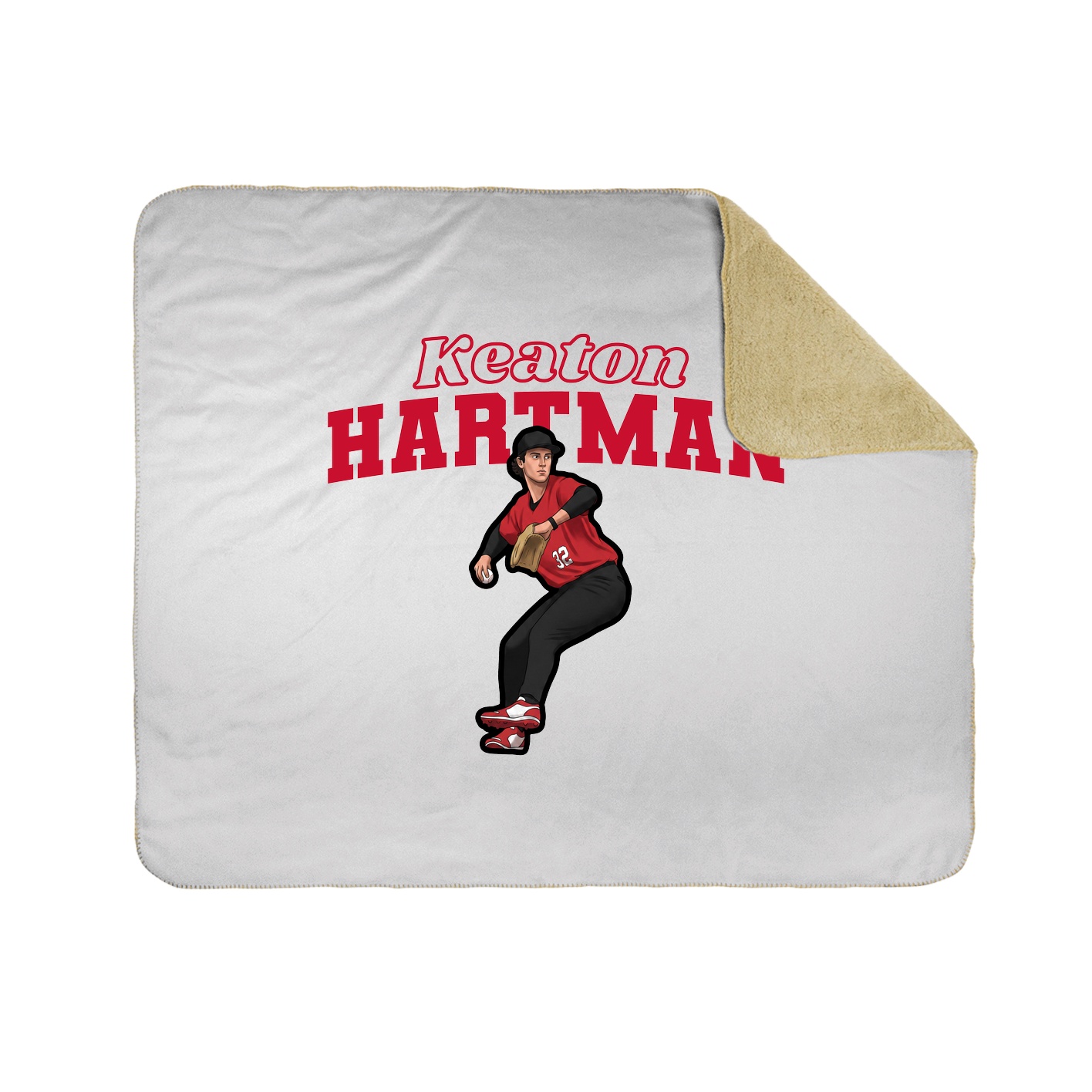 Throw Blanket — Name Arch in White
