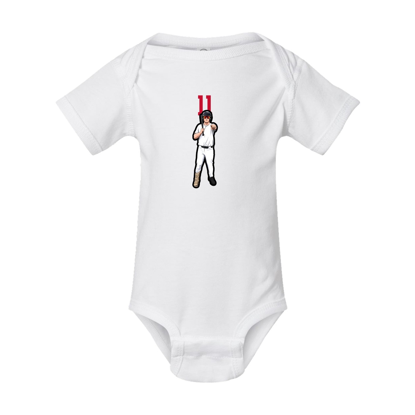 Baby Onesie — Number Top in White