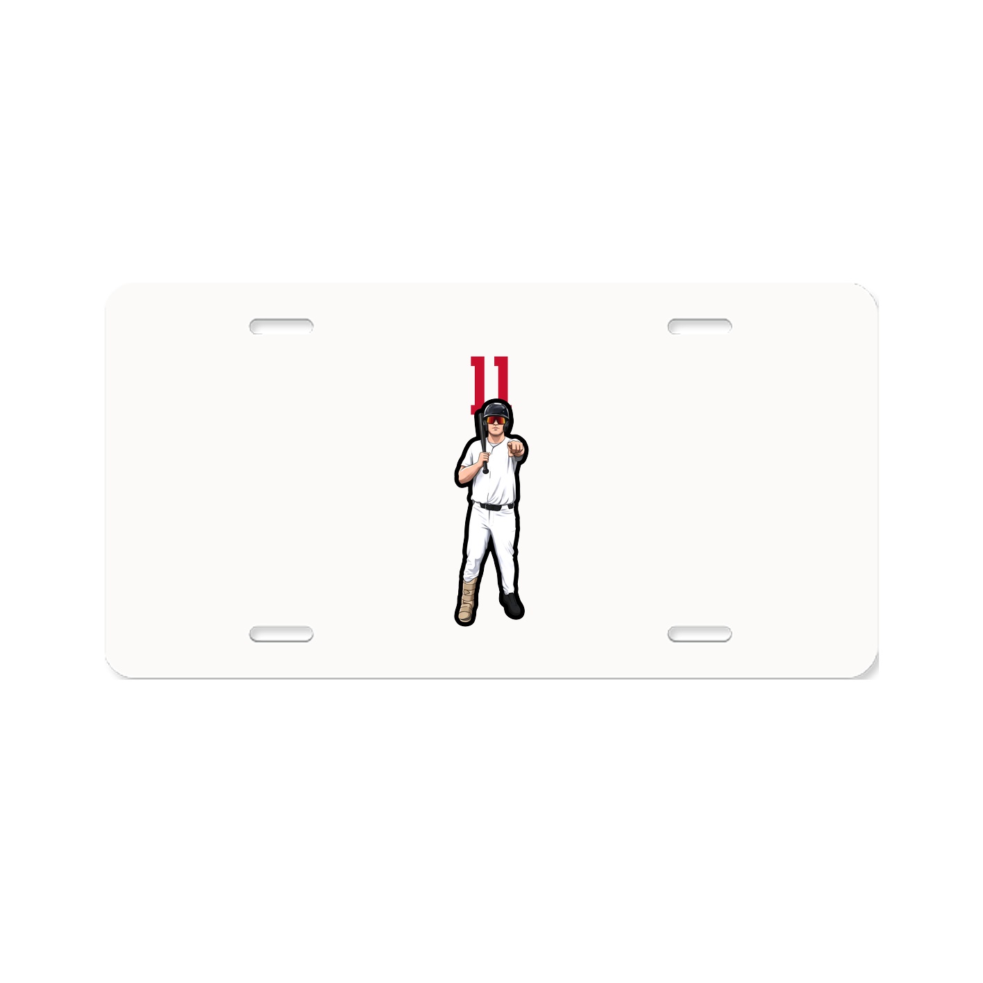 License Plate — Number Top in Classic