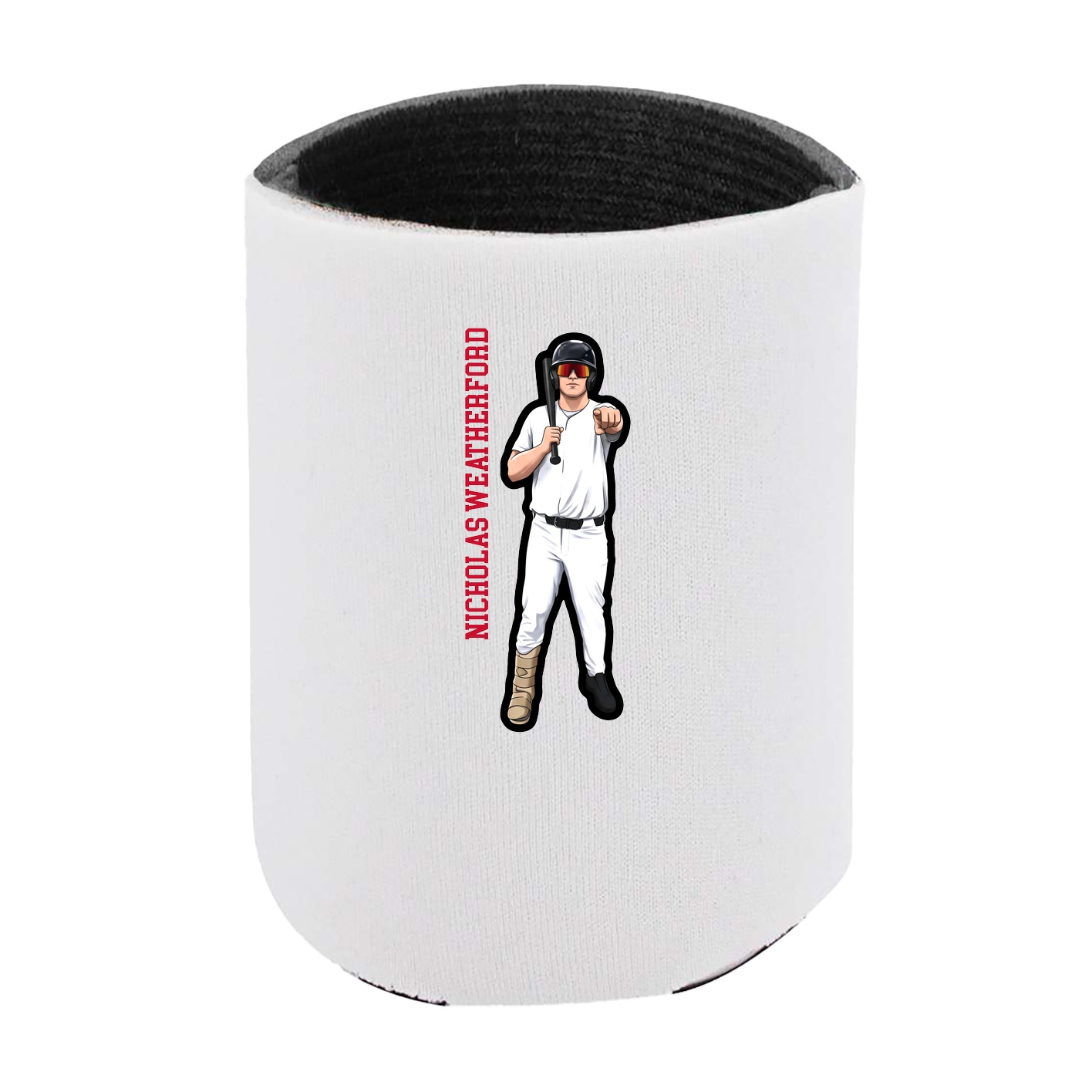 Can Holder — Name Vertical in White