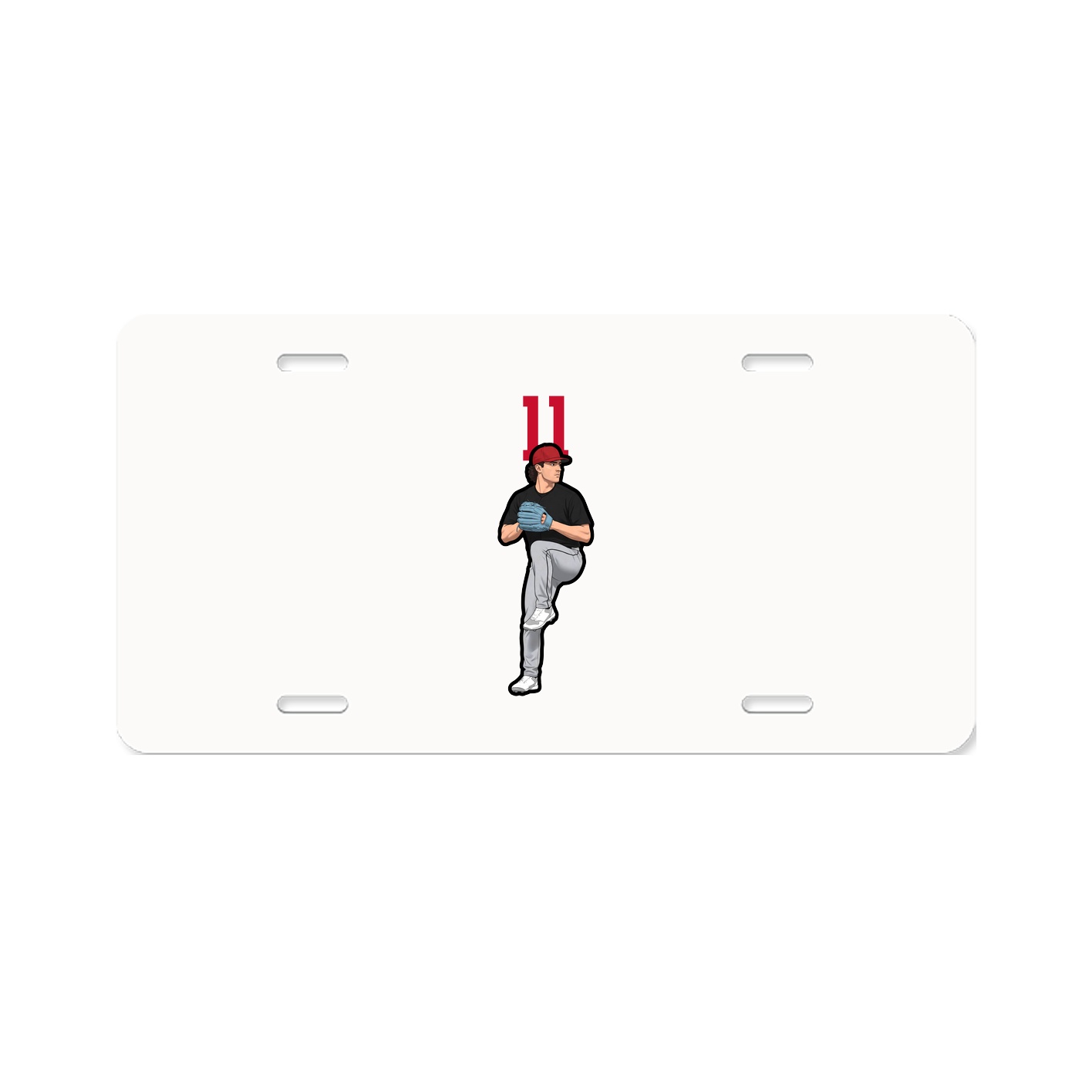 License Plate — Number Top in Classic