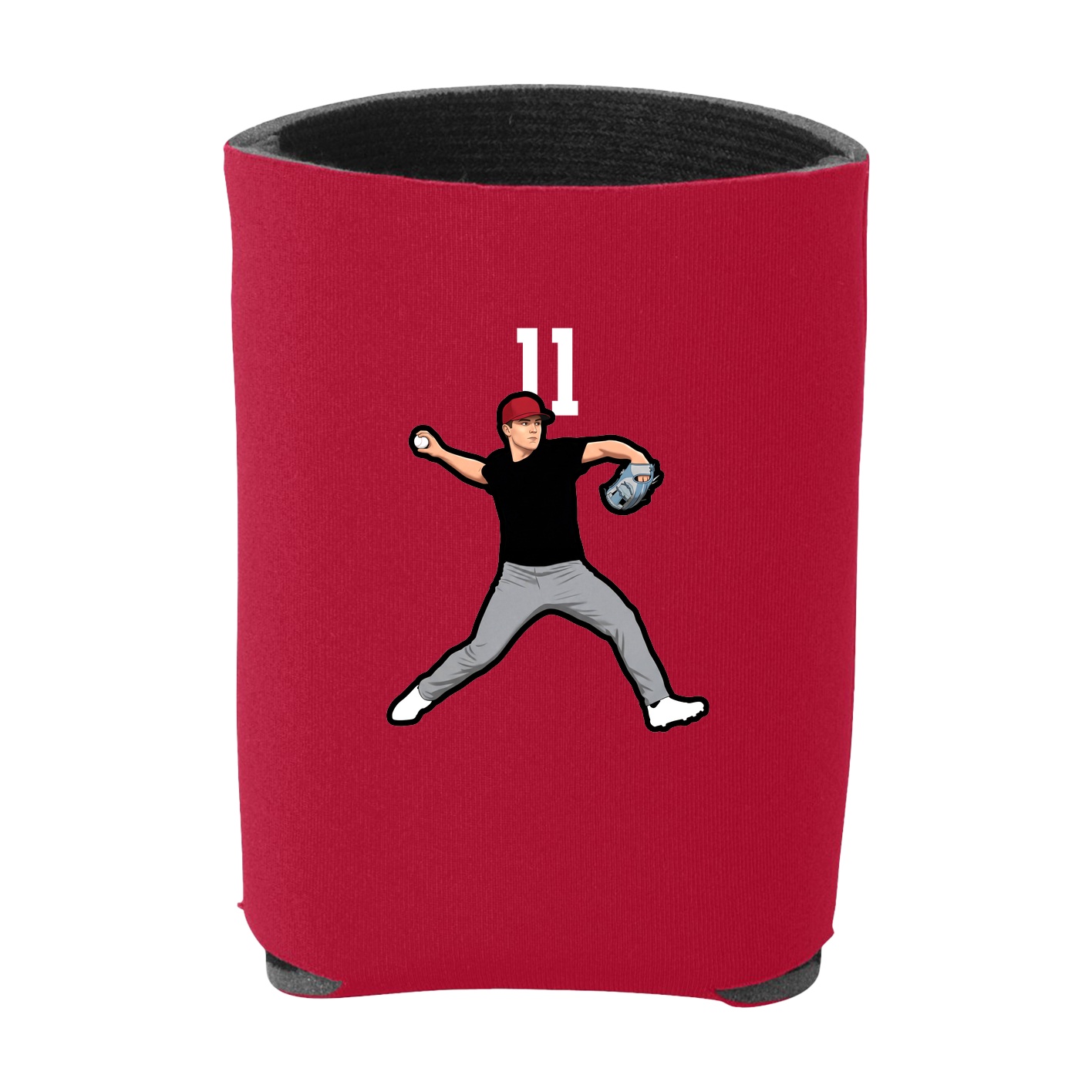 Can Holder — Number Top in Red