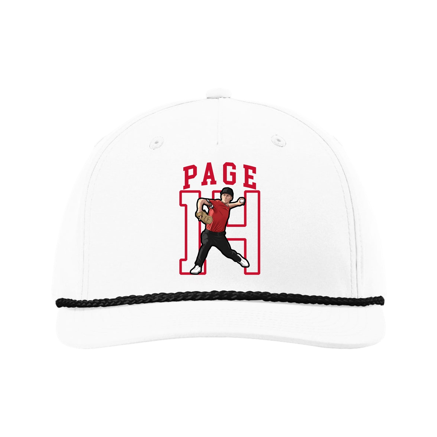 Five-Panel Classic Rope Cap — Shirsey in White
