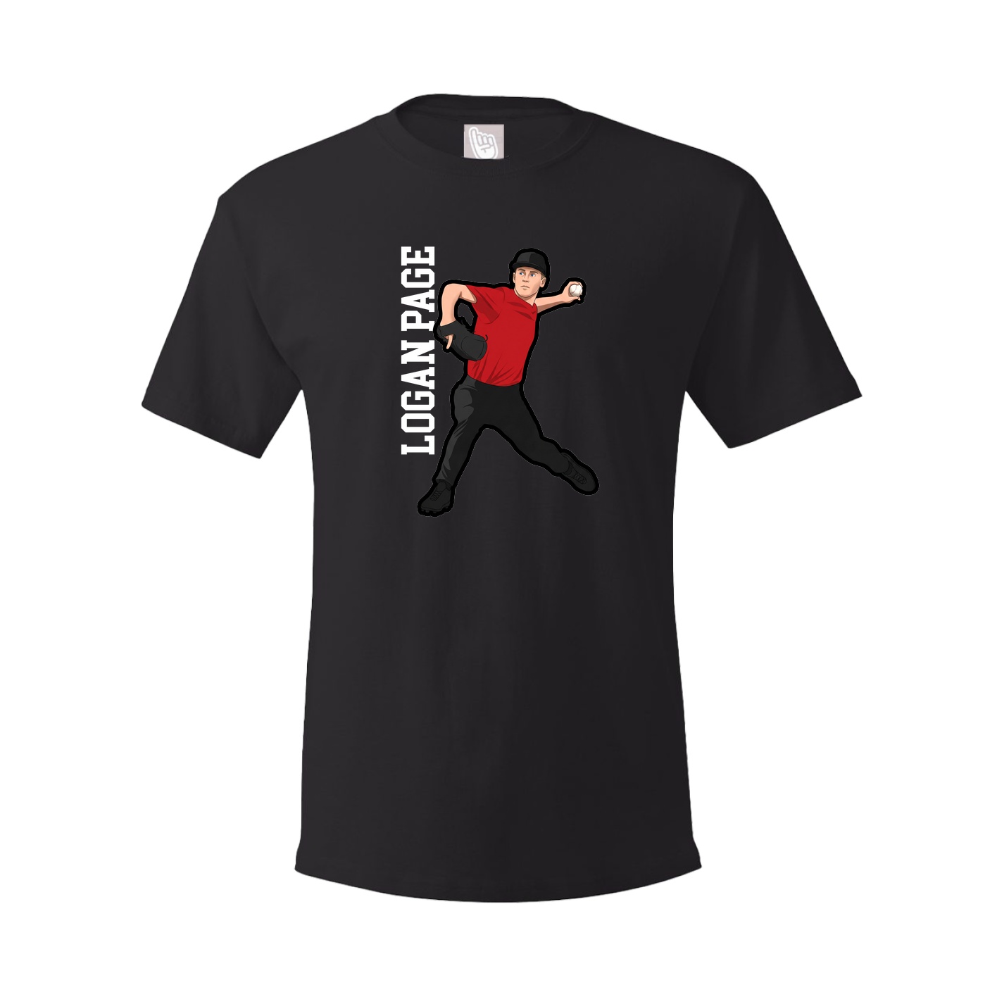 Tee — Name Vertical in Black