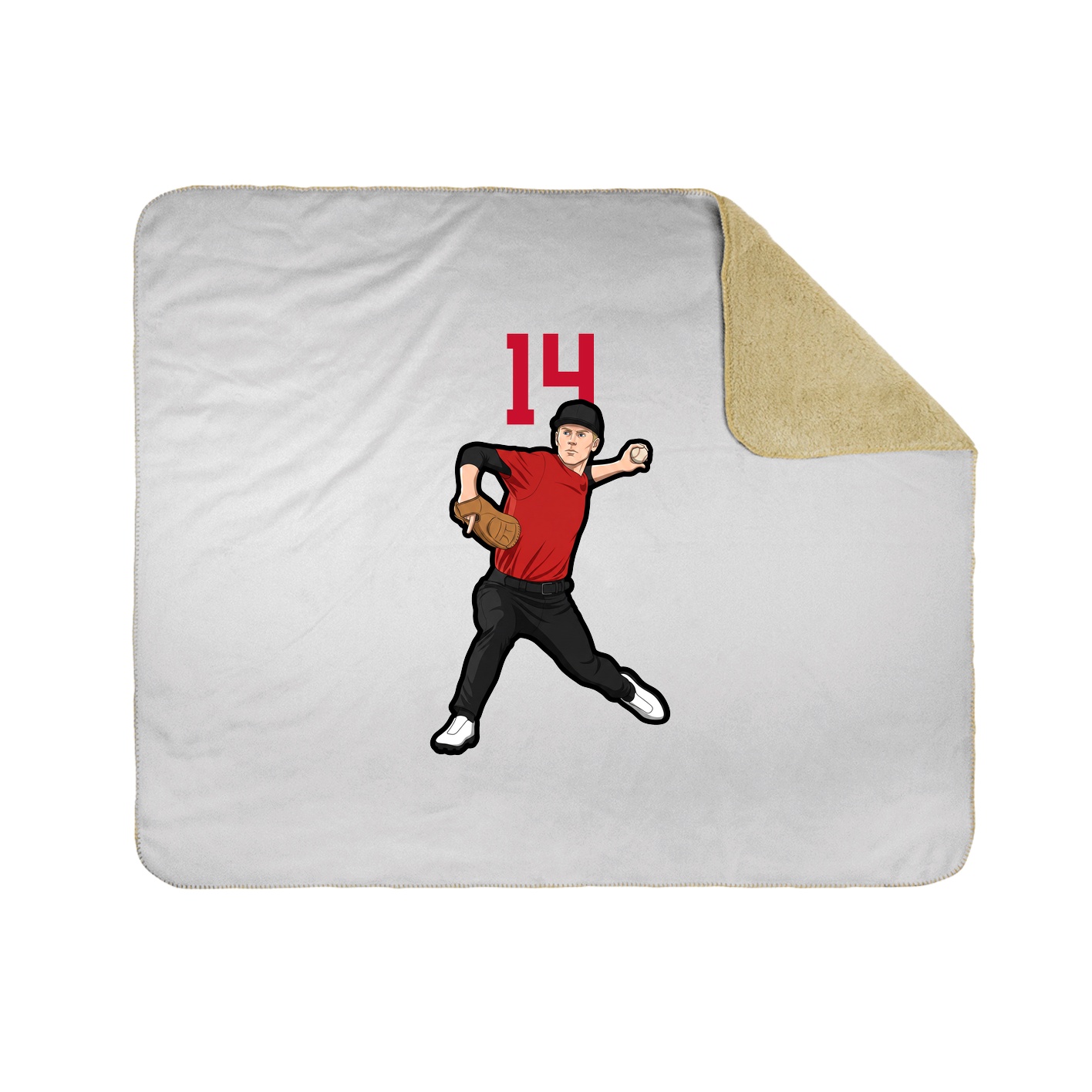 Throw Blanket — Number Top in White