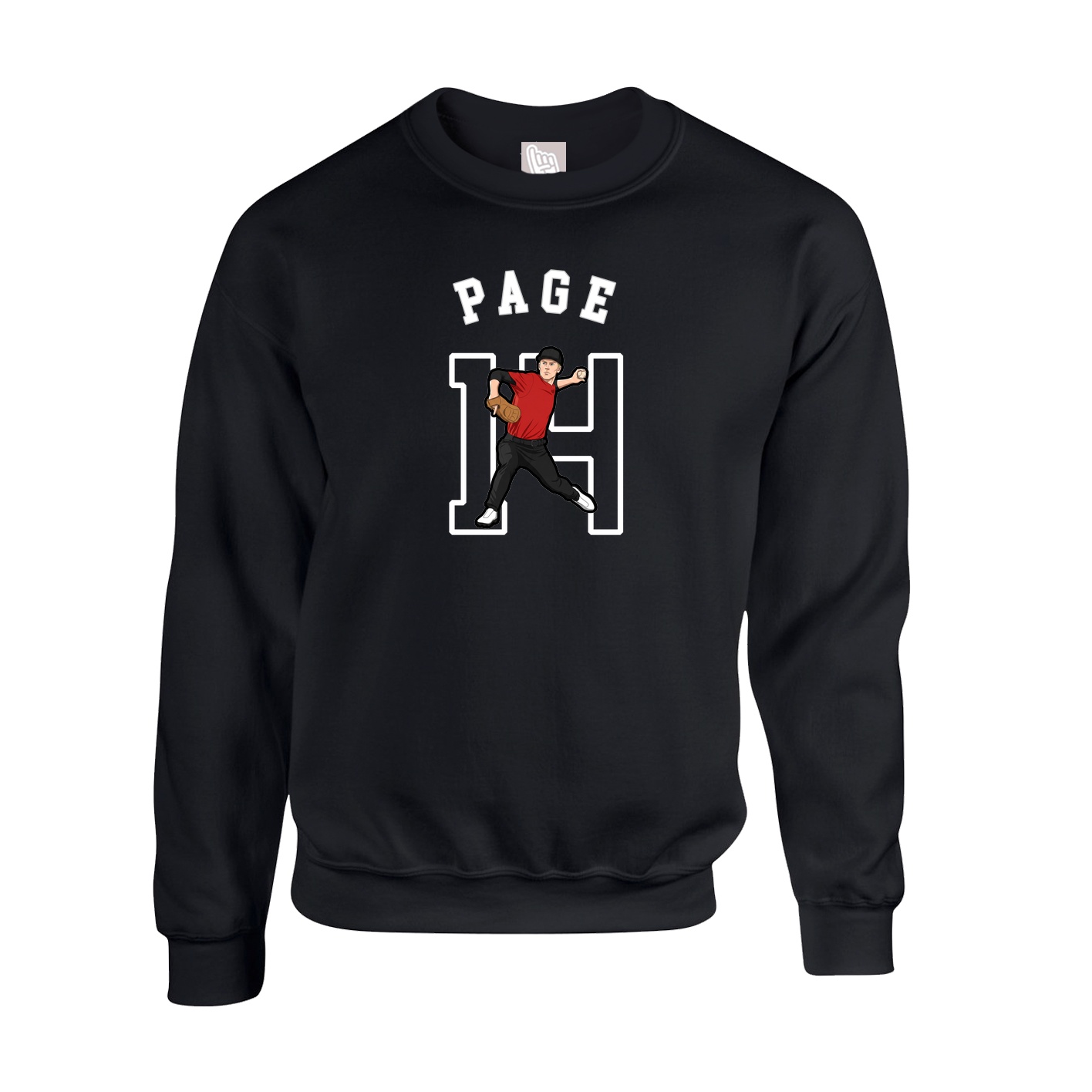Fleece Crew — Shirsey Arch in Black