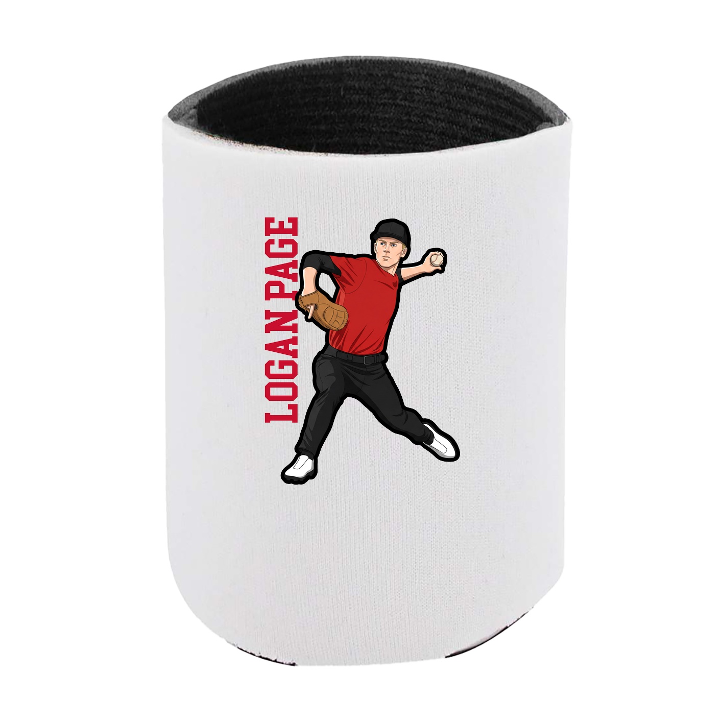 Can Holder — Name Vertical in White
