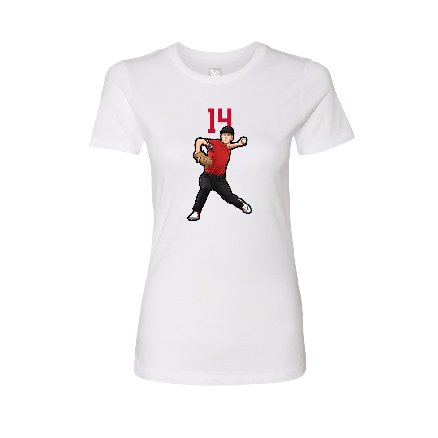 Womens Tee — Number Top in White