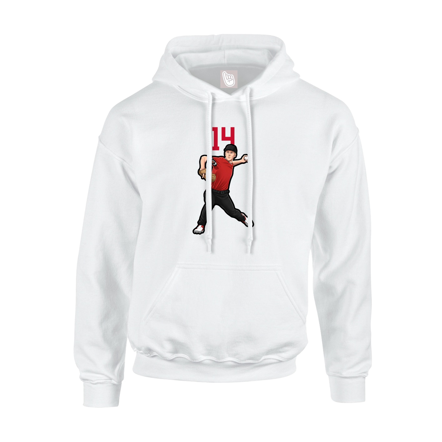 Hoodie — Number Top in White