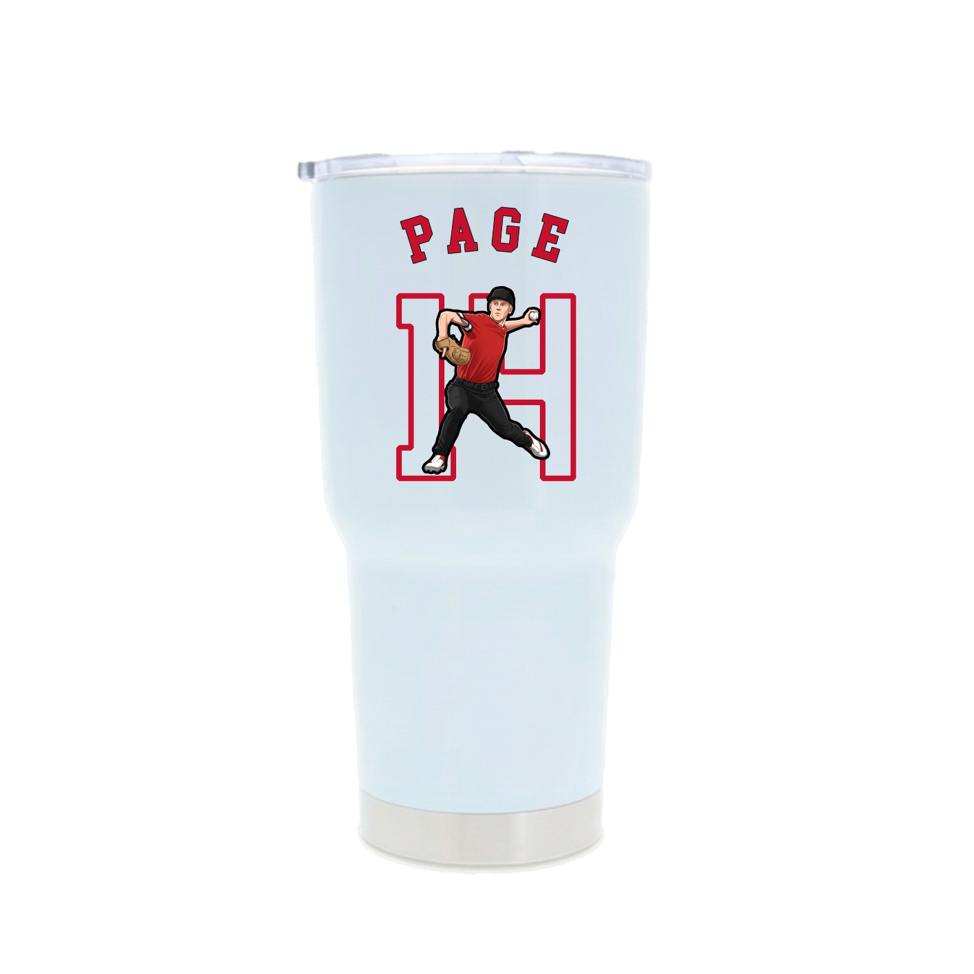 30oz Stainless Steel Tumbler — Shirsey Arch in White
