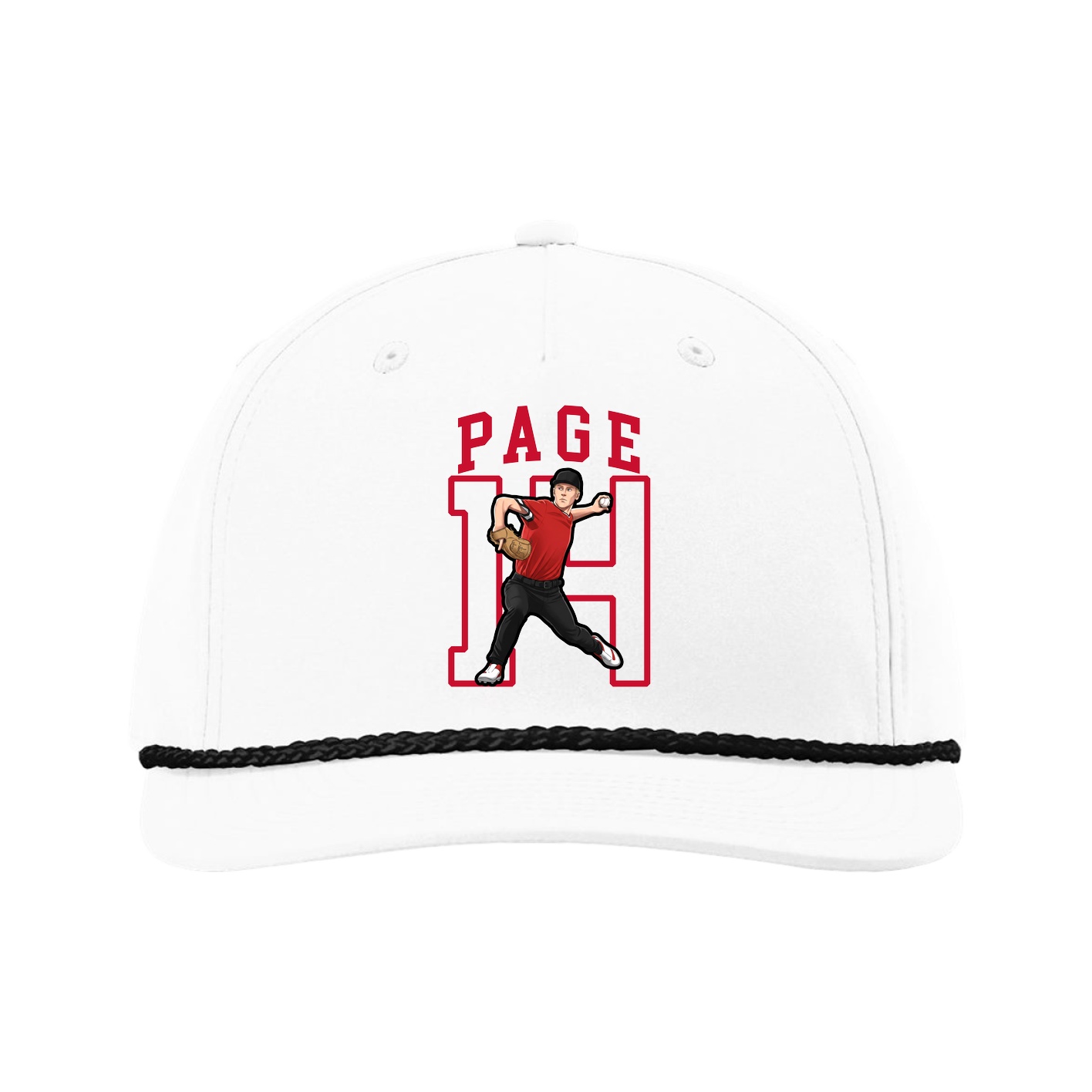 Five-Panel Classic Rope Cap — Shirsey in White