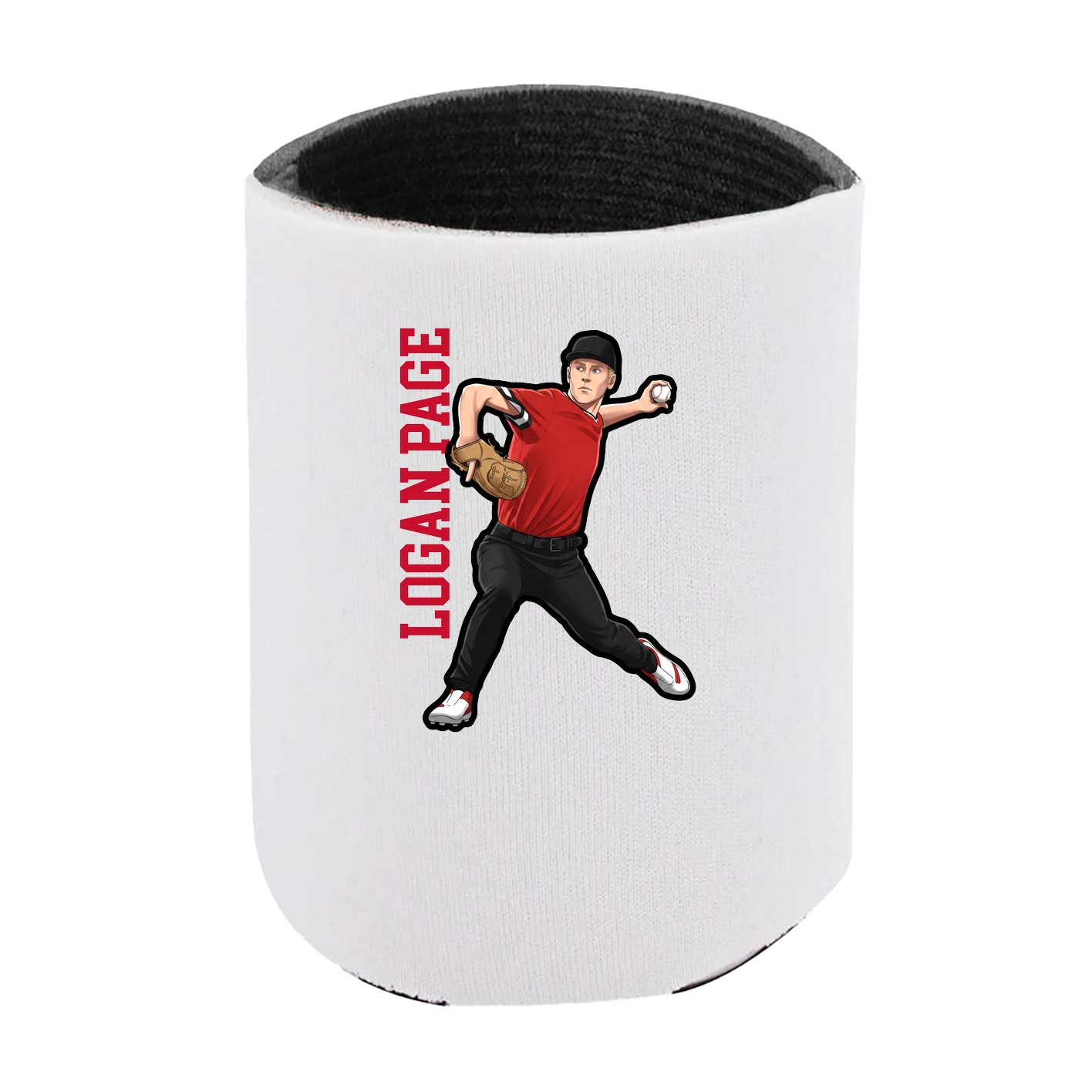 Can Holder — Name Vertical in White