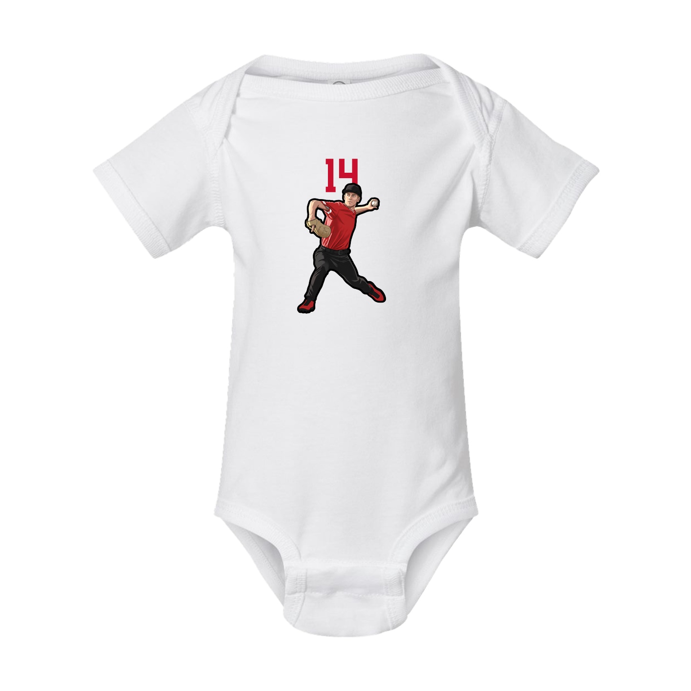 Baby Onesie — Number Top in White
