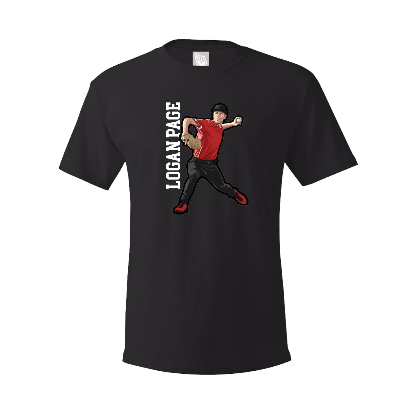 Tee — Name Vertical in Black