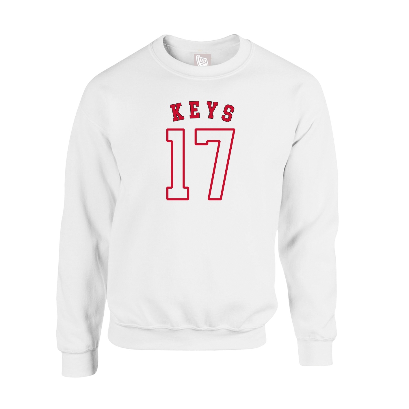 Fleece Crew — Shirsey Arch in White
