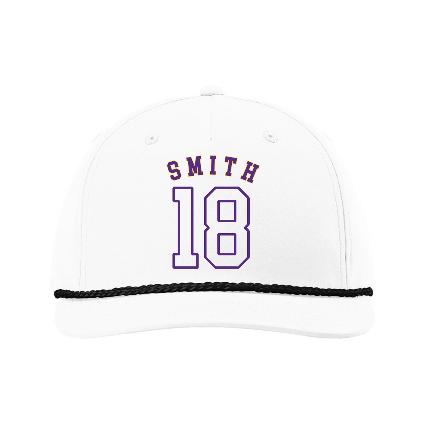 Five-Panel Classic Rope Cap — Shirsey Arch in White