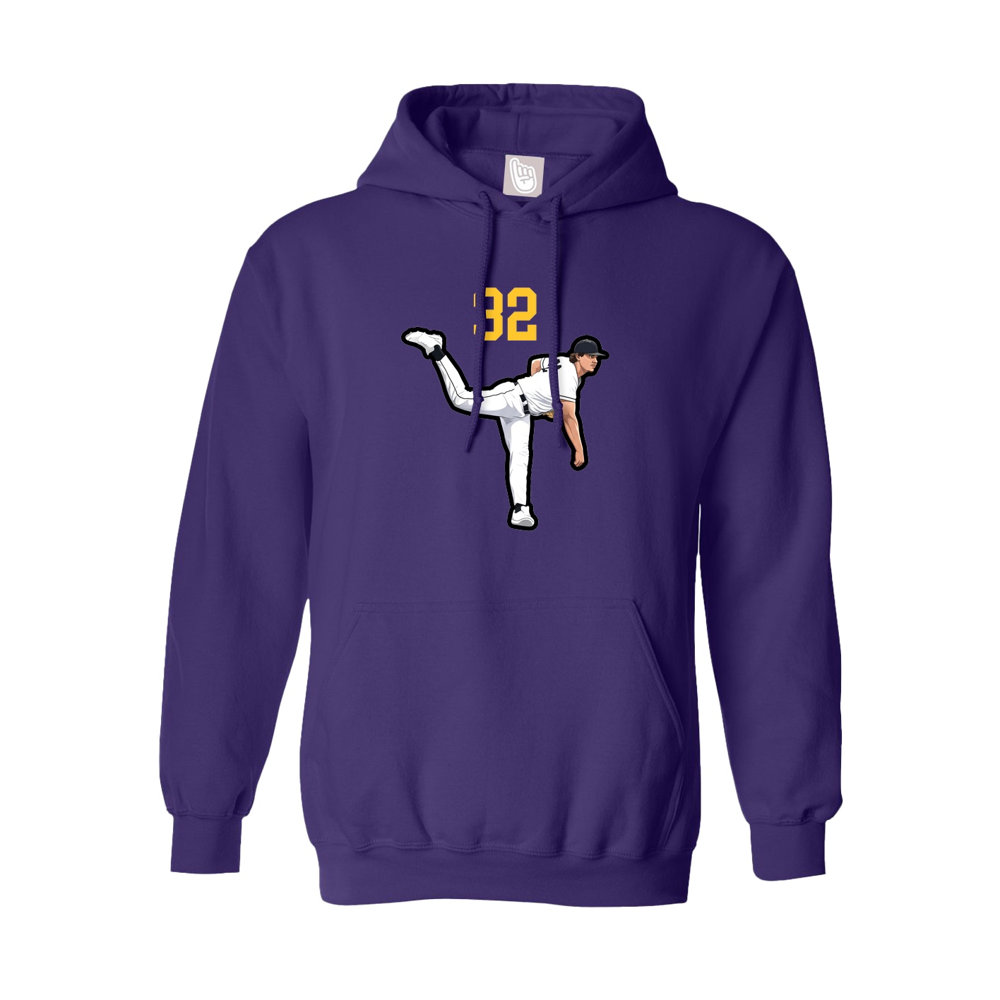 Hoodie — Number Top in Purple