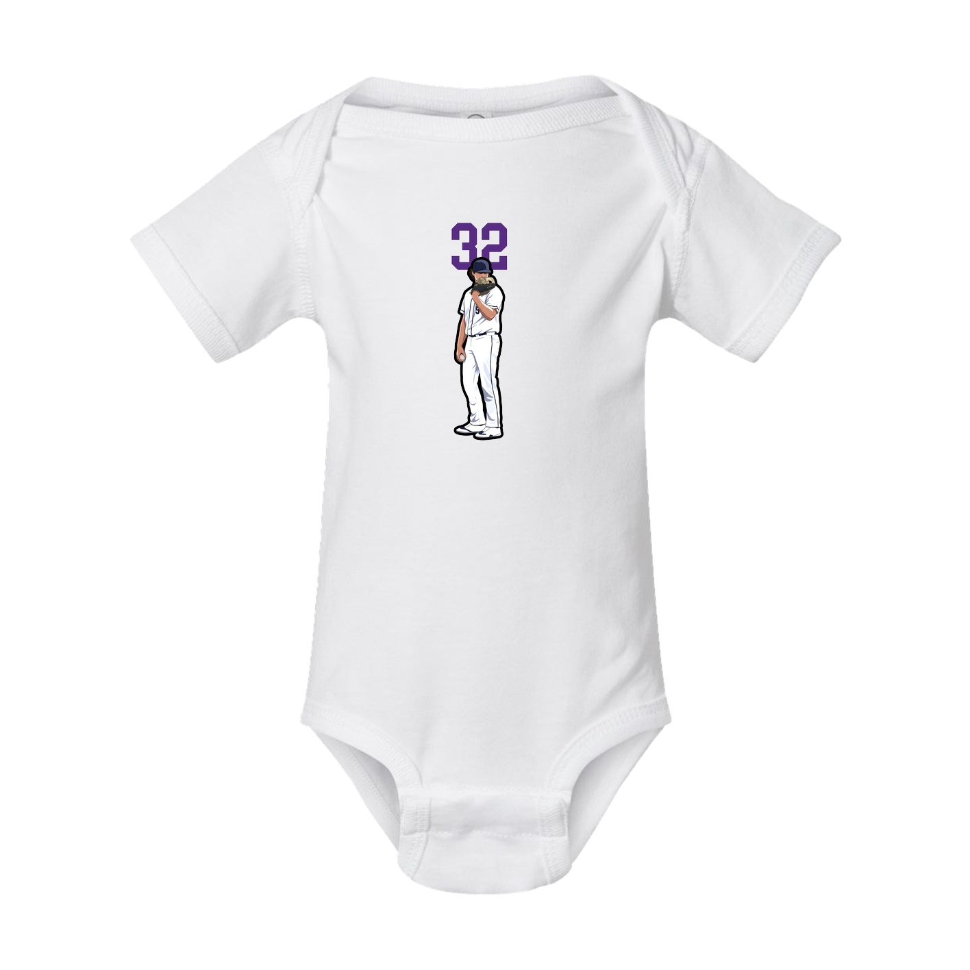 Baby Onesie — Number Top in White