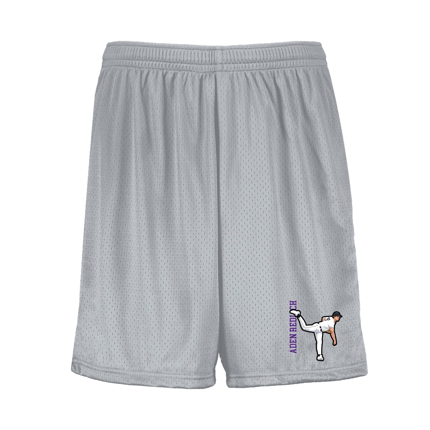 Shorts — Name Vertical in Silver