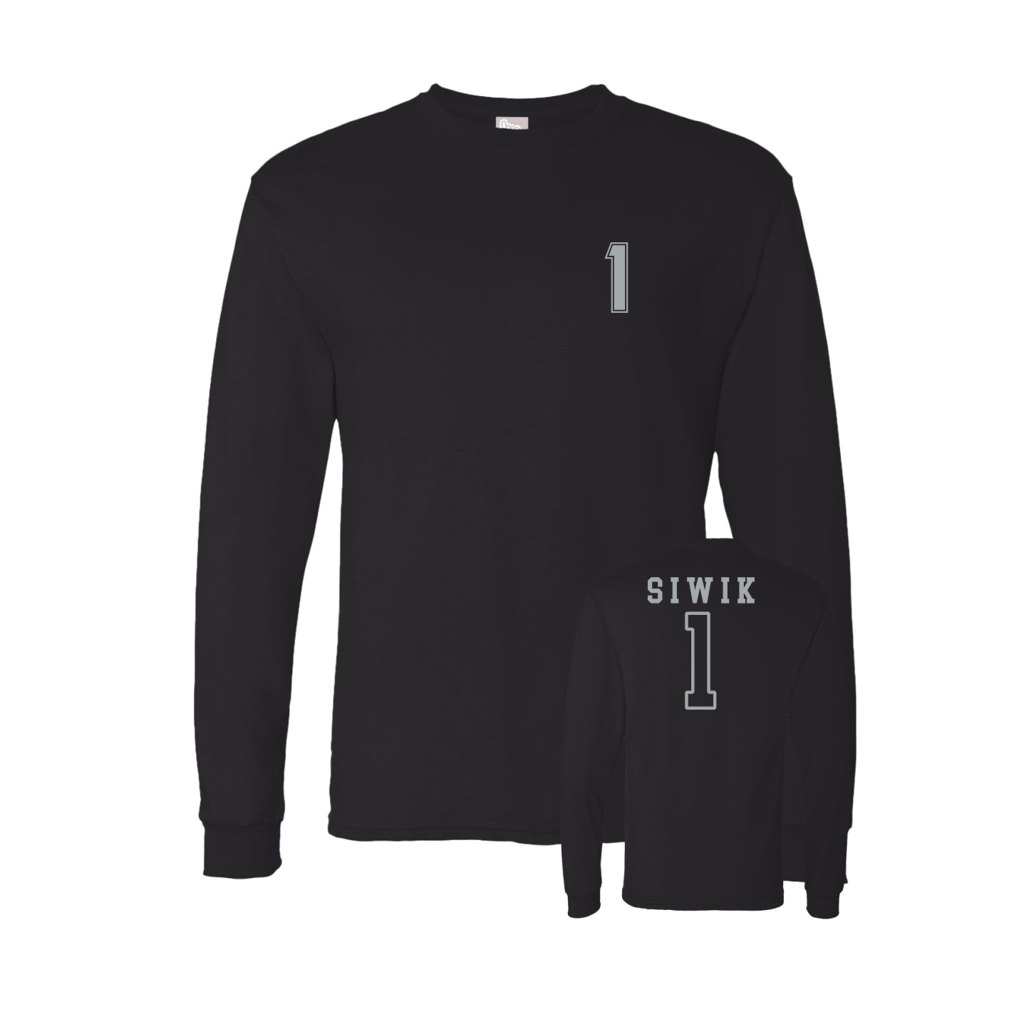 Long Sleeve Tee — Chest Back in Black