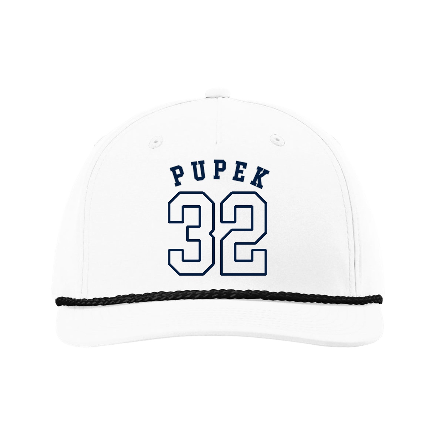 Five-Panel Classic Rope Cap — Shirsey Arch in White