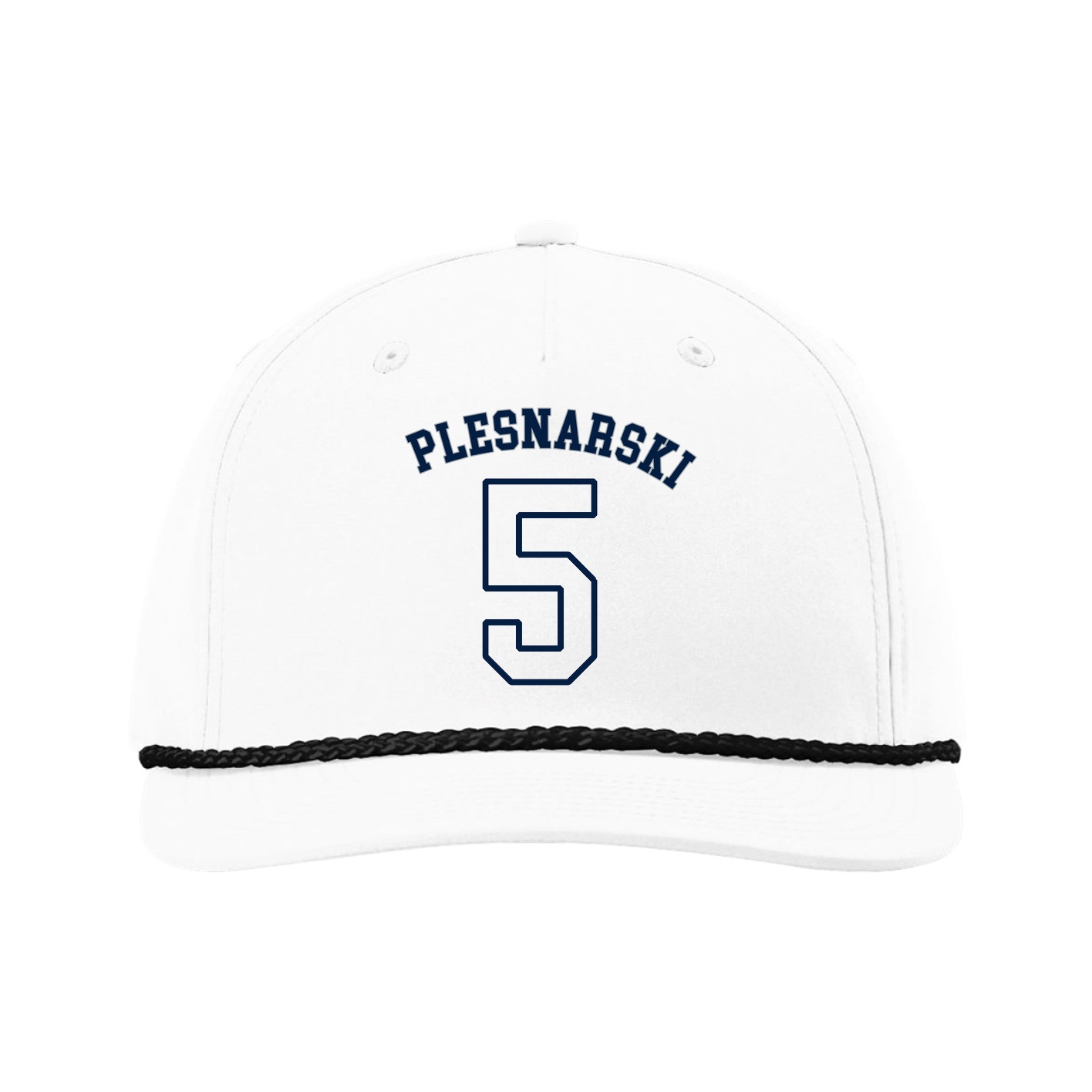 Five-Panel Classic Rope Cap — Shirsey Arch in White