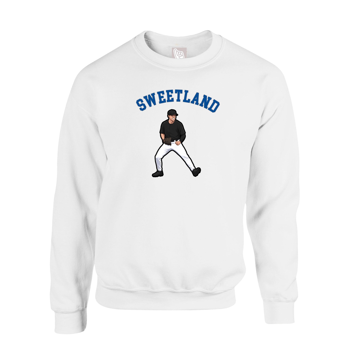Fleece Crew — Shirsey Arch in White