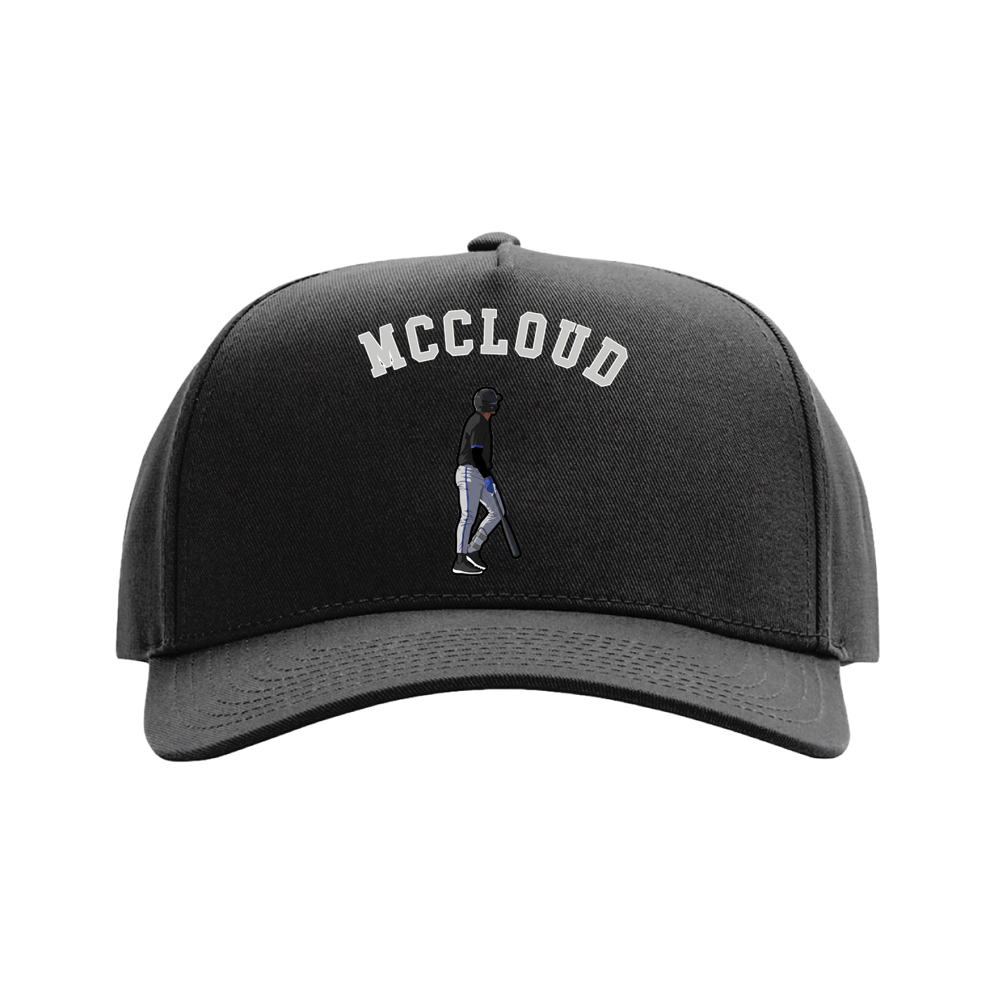 Full Fabric Five-Panel Champ Cap — Shirsey Arch in Black