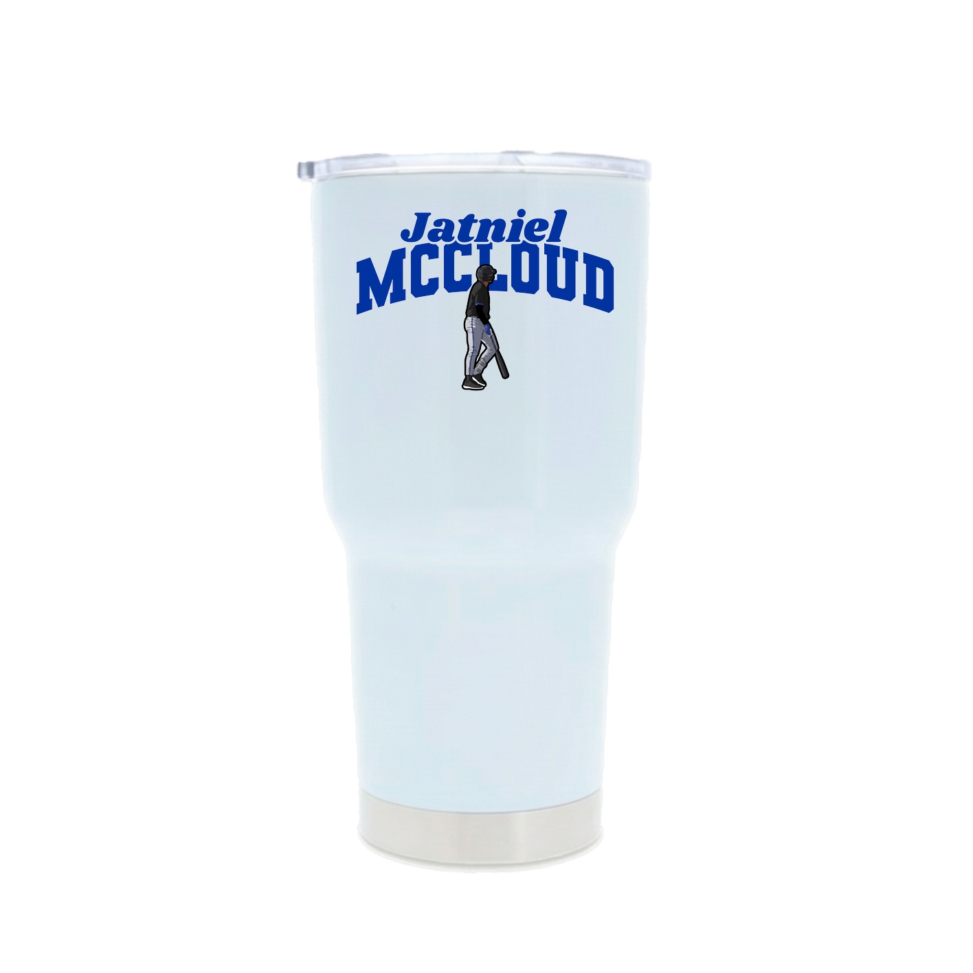 30oz Stainless Steel Tumbler — Signature Arch in White