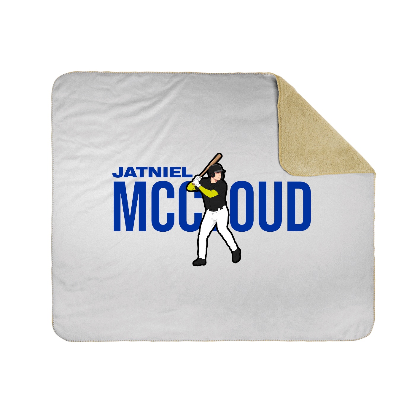 Throw Blanket — Player Name in White
