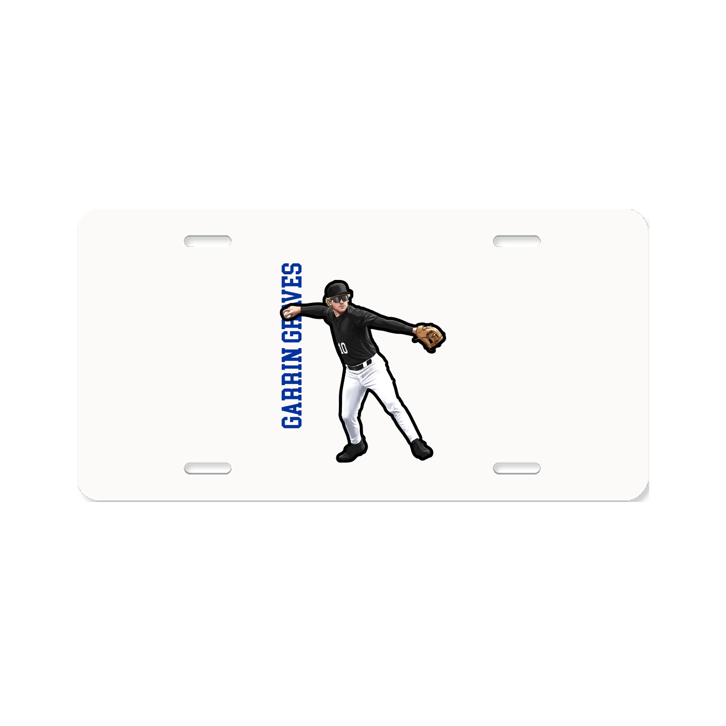 License Plate — Name Vertical in Classic