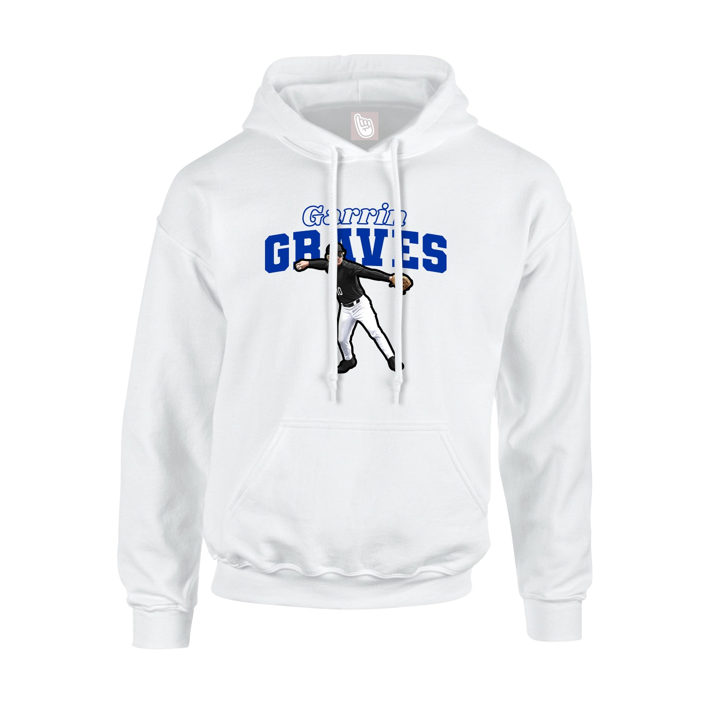 Hoodie — Name Arch in White