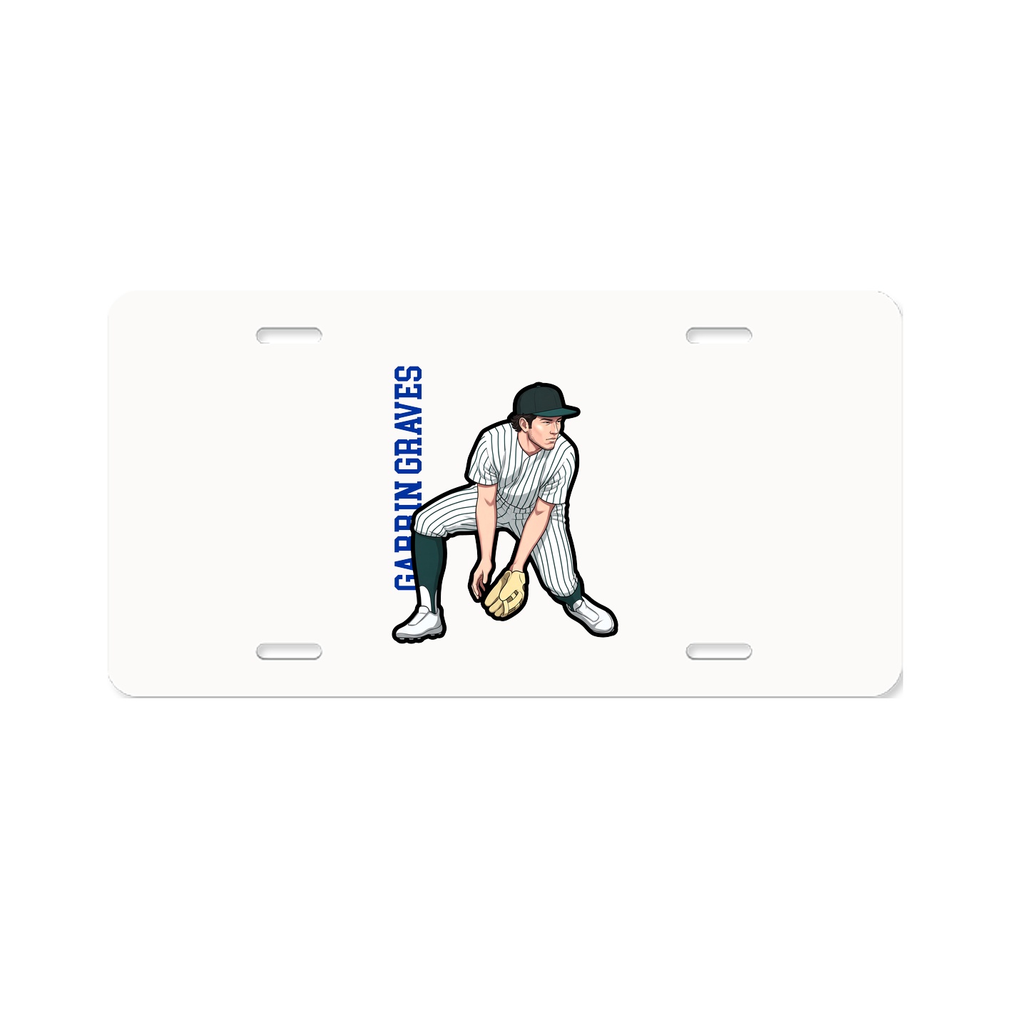 License Plate — Name Vertical in Classic