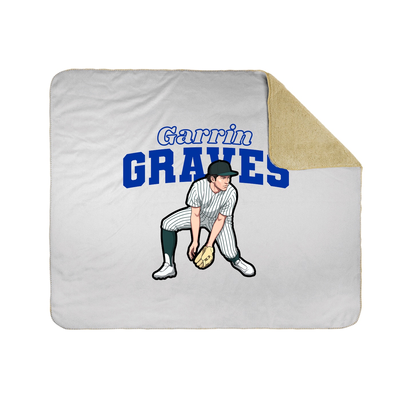 Throw Blanket — Name Arch in White